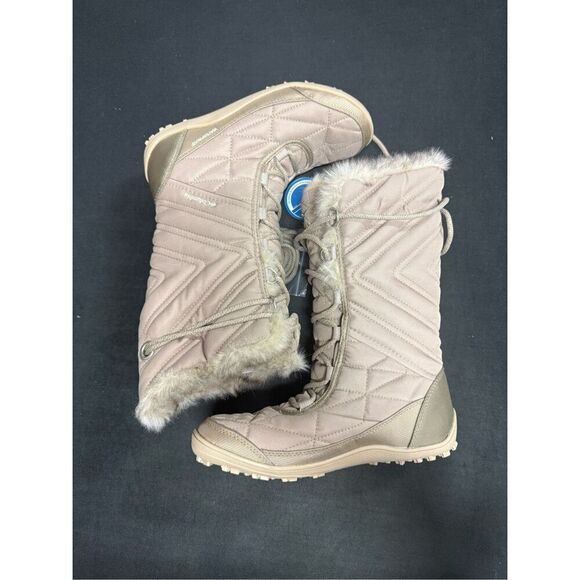 New Columbia Minx Mid III Quilted Snow Boots 6 Oxford Tan Fawn - Picture 3 of 7